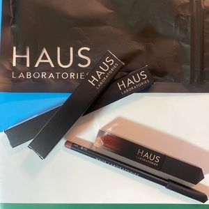 New 2pc Set HAUS LABORATORIES Lady Gaga, Lip gloss Attitude & Liner Myth Full Sz